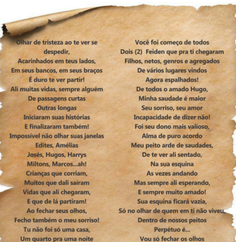 Poema de Fernando Calheiros, neto de Amélia (nascida Vencatto) e José Feiden,  em homenagem ao Hotel Avenida.
Imagem: Acervo Tribuna do Oeste - FOTO 12 -