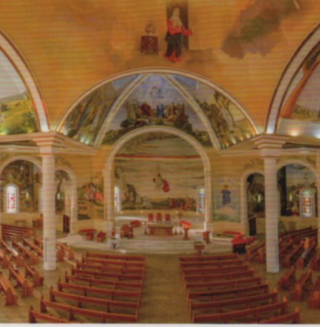 Vista do interior da Igreja Menino Deus com todo o esplendor de seus afrescos. 
Imagem: Acervo da Paróquia. - FOTO 8 -