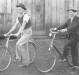 Arno Sippert e amigo de bicicleta, em 1952.