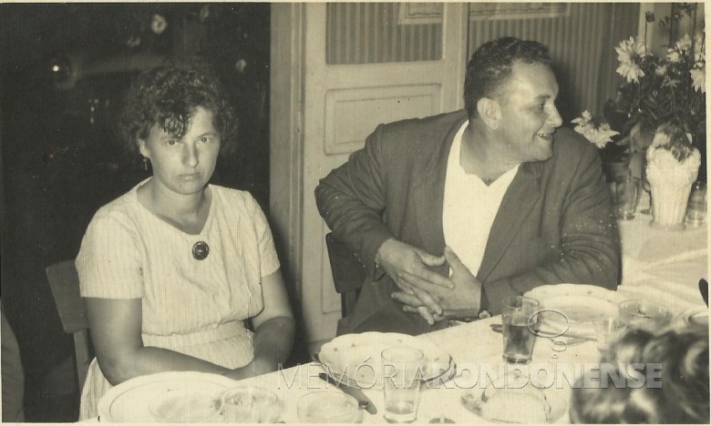 Pioneiro rondonense Helmuth Koch com a esposa Hilda Zastrow, ele falecido em janeiro de 1994, na cidade de Curitiba. 
Imagem: Acervo de Clelia Regina Ritter - FOTO 3 -