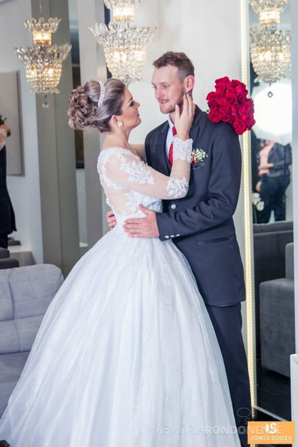 Noivos Carlini Kemper e Fernando Alflen que casaram em agosto de 2017.
Imagem: Acervo do casal - FOTO 15 - 