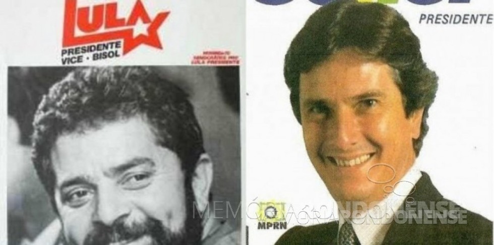 Candidatos Luiz Inácio Lula da Silva e Fernando Collor de Mello à presidência da República, em 1989. Imagem: Acervo Revista Forum - FOTO 3 -