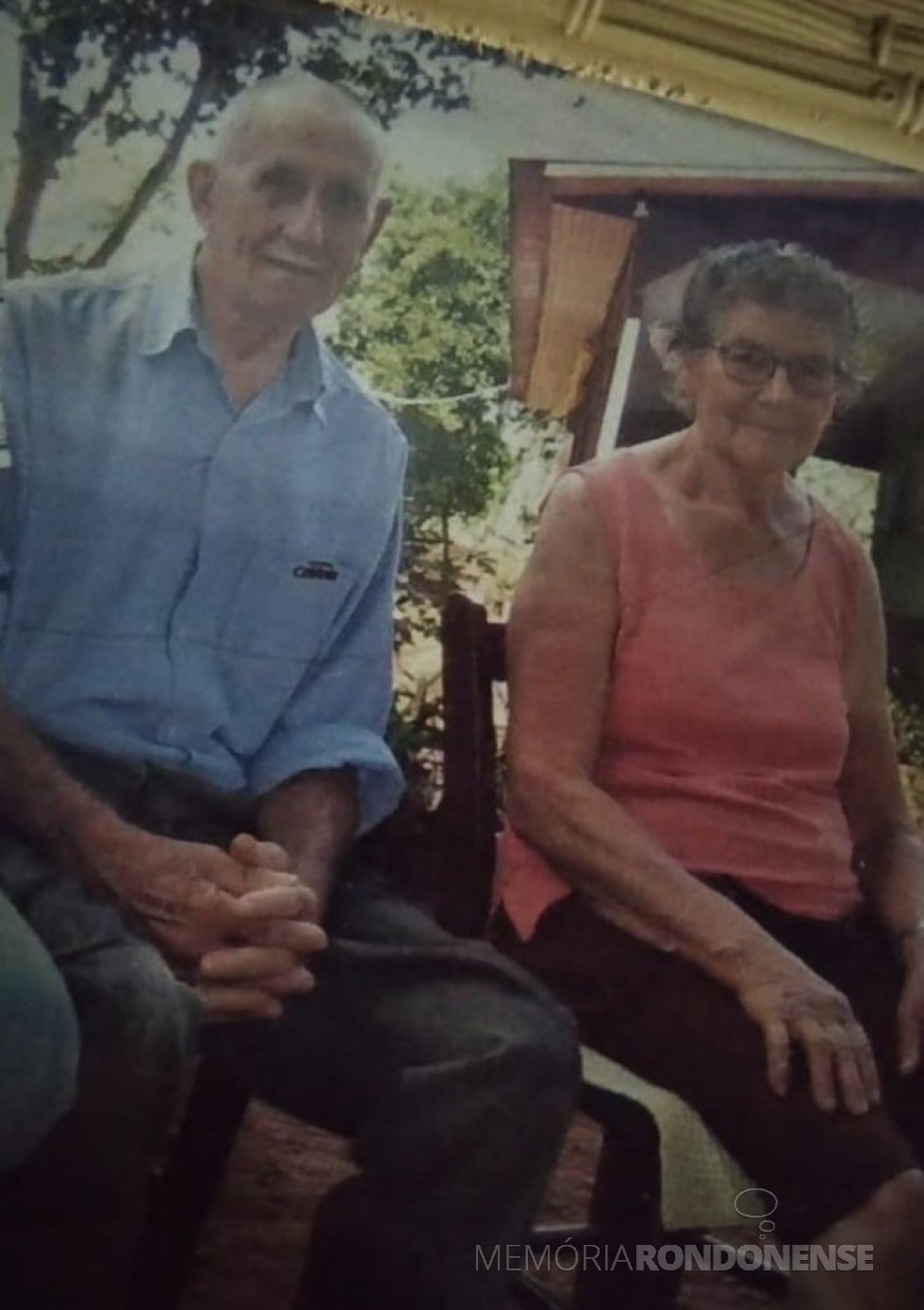 Pioneiro Quintino Bet com a esposa Verônica (nascida Nalon), ele falecido em final de maio de 2009. 
Imagem: Acervo Ilda Bet - FOTO 4 - 
