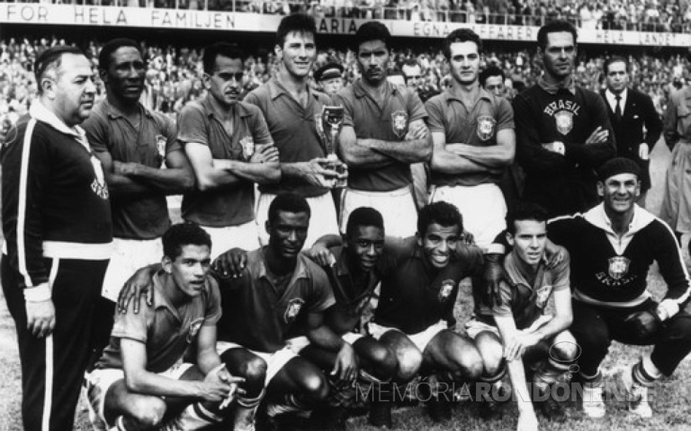 Seleção Brasileira de Futebol de 1958. 
Imagem: Acervo GQ Globo - FOTO 6  - 