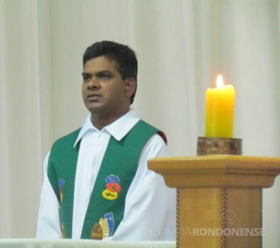 Padre Raju Devaraconda que assumiu como pároco da Paróquia Nossa Senhora Aparecida, de Mercedes, em agosto de 2021.
Imagem: Acervo Paróquia Nossa Senhora Auxiliadora, de Amanbaí (MS) - FOTO 16 -