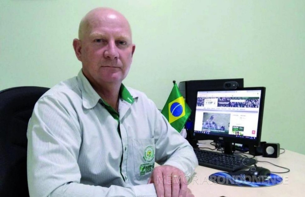Agricultor Edio Chapla reconduzido à presidência do Sindicato Rural Patronal de Marechal Cândido Rondon, em dezembro de 2021.
Imagem: Acervo O Presente - FOTO 13 -
