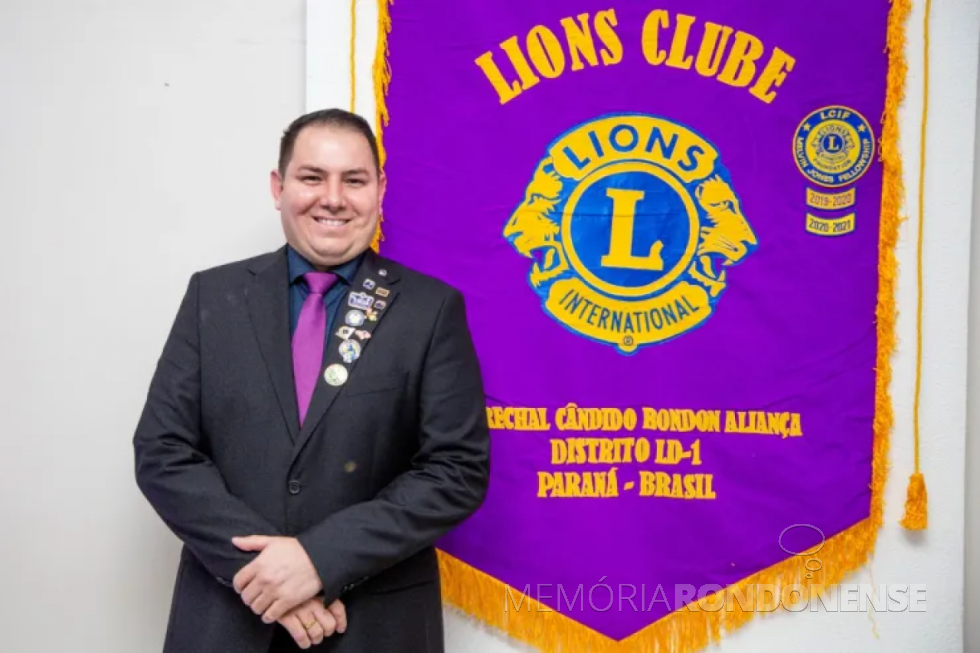 Rondonense Marcos Werle que assumiu a presidência do Lions Club Aliança de Marechal Cândido Rondon, em julho de 2022.
Imagem: Acervo O Presidente - FOTO 18 -
