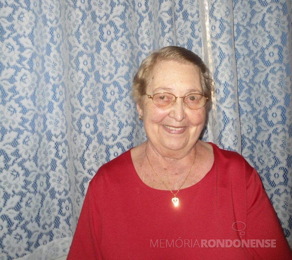 A pioneira Gertrudes Koch, do distrito de Iguiporã, falecida em começo de maio de 2018. 
Imagem: Acervo da família - FOTO 16 - 