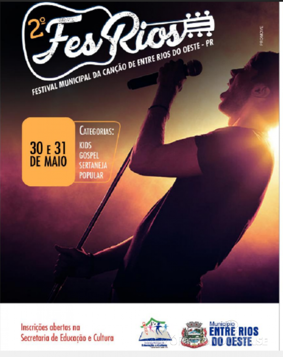 Cartaz-convite do 2º FESRIOS, em final de maio de 2019. 
Imagem: Acervo O Presente - FOTO 13 -