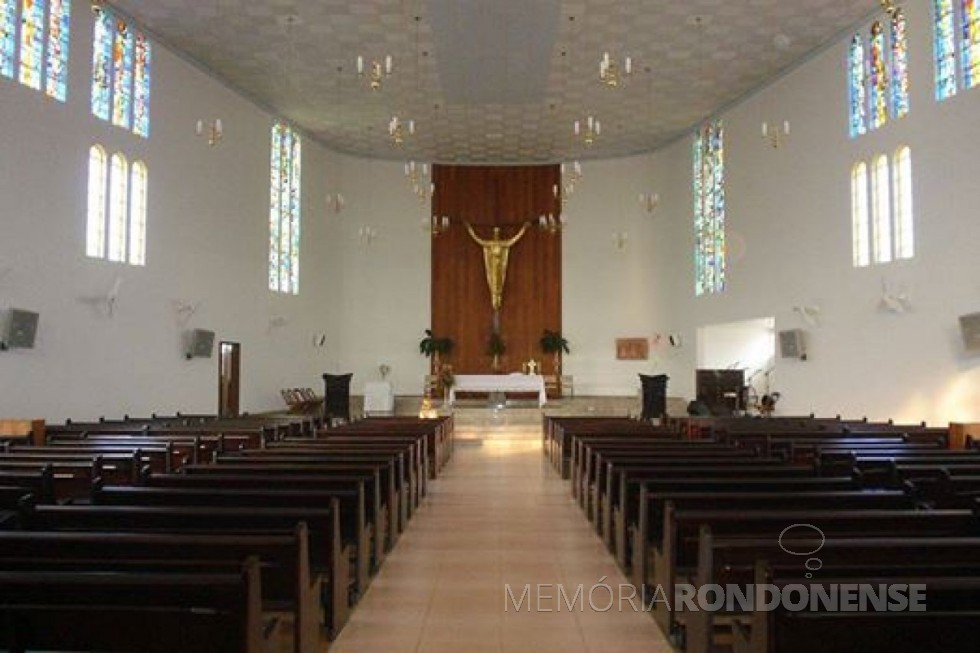 Interior da Igreja Matriz Sagrado Coração de Marechal Cândido Rondon. 
Imagem: Acervo Harto Viteck - FOTO 5 -