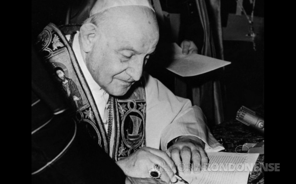 Papa João XXIII (Ângelo Giuseppe Roncalli, 1881-1963) que autorizou em 1959 a criação da diocese de Toledo. 
Imagem: Acervo  http://ncronline.org/ - FOTO 5 - 