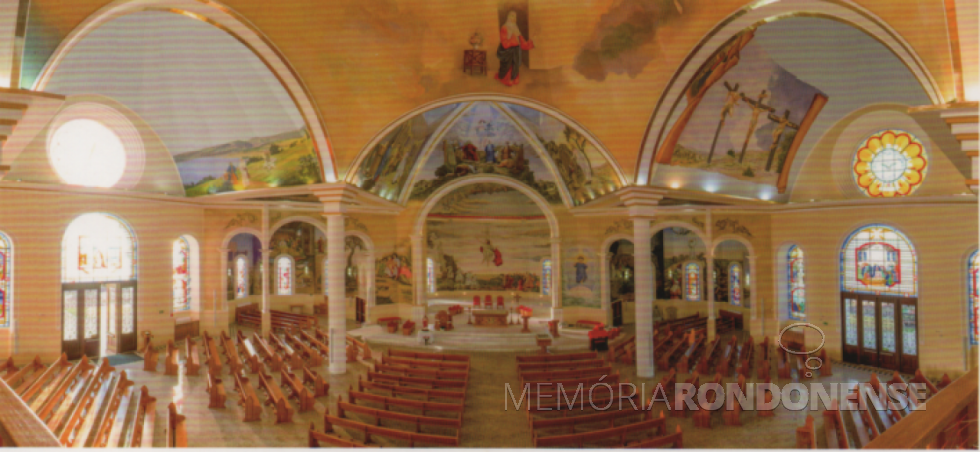 Vista do interior da Igreja Menino Deus com todo o esplendor de seus afrescos. 
Imagem: Acervo da Paróquia. - FOTO 8 -