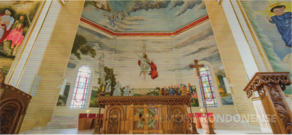 Afrescos que adornam o altar-mor da Igreja Menino Deus.
Imagem: Acervo da Paróquia - FOTO 9 -